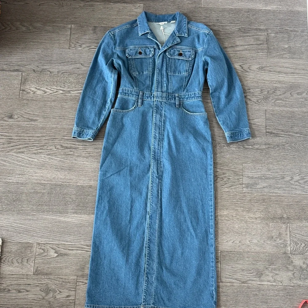 🌼UNIVERSAL THREAD🌼 NWT Blue Denim Shirt Maxi Dress, Size 4